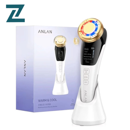ماساژور صورت ANLAN با روکش طلای 24 عیار – جوانسازی پوست، ضدچروک و ضدپیری