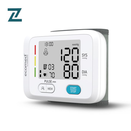 فشارسنج مچی دیجیتالی برند مدیسانا ecomed مدل BW-83E | اندازهگیری فشار خون و ضربان قلب با حافظه داخلی